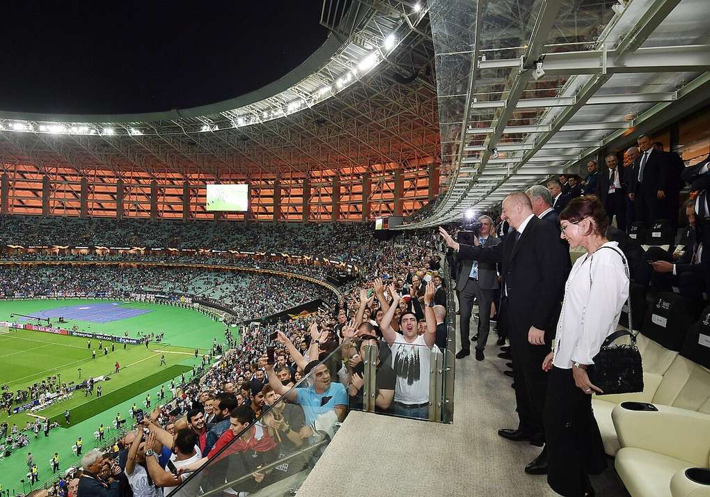 El Estadio Olímpico de Bakú durante la final de la Europa League 2019