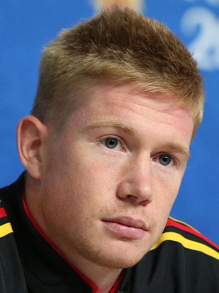 Kevin De Bruyne con la selección de Bélgica durante un Mundial