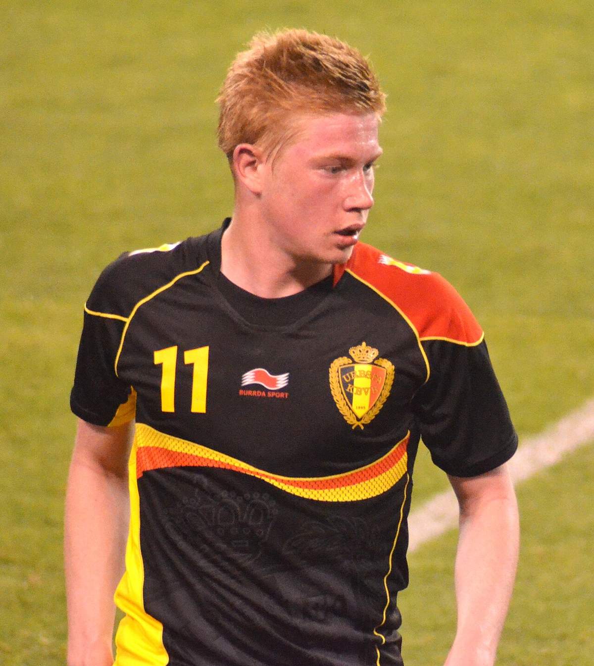 Kevin De Bruyne disputando un partido con la selección de Bélgica ante Estados Unidos