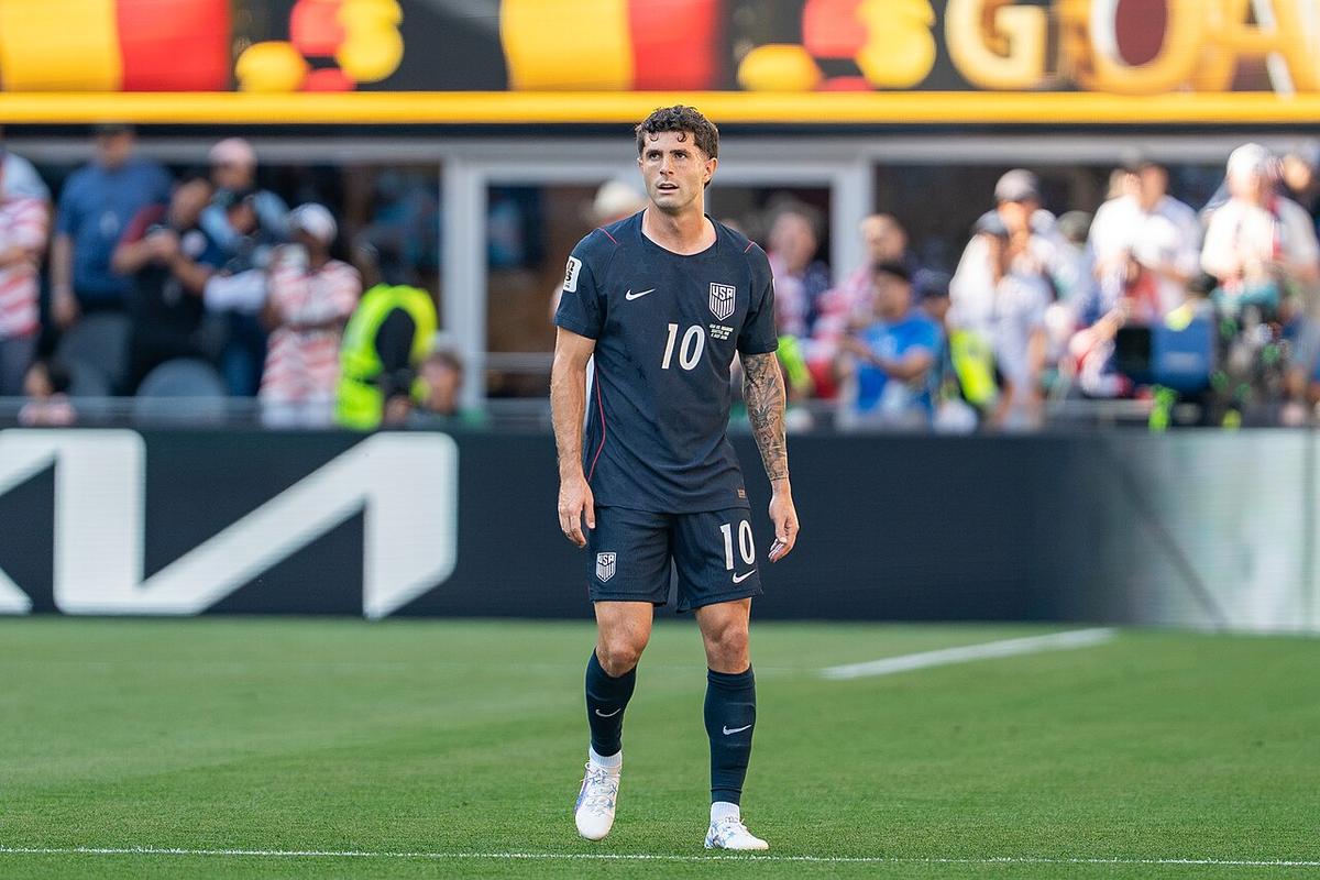 Christian Pulisic en el partido de Estados Unidos ante Bélgica en el Mundial 2026