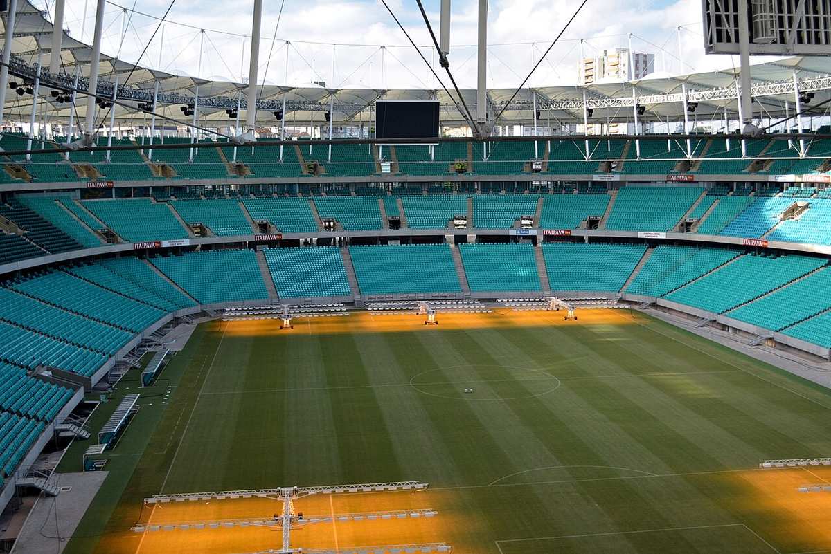 Interior de la Arena Fonte Nova de Salvador, el estadio donde Bahia recibe a São Paulo