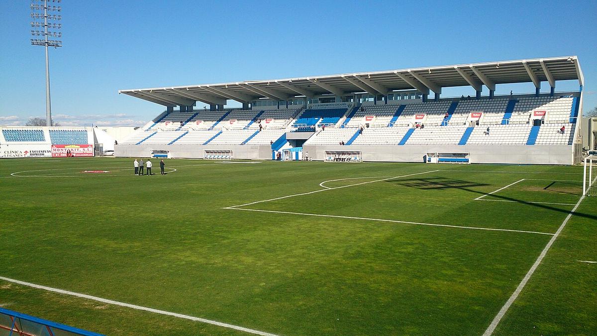 Vista del Estadio Municipal de Butarque en Leganés