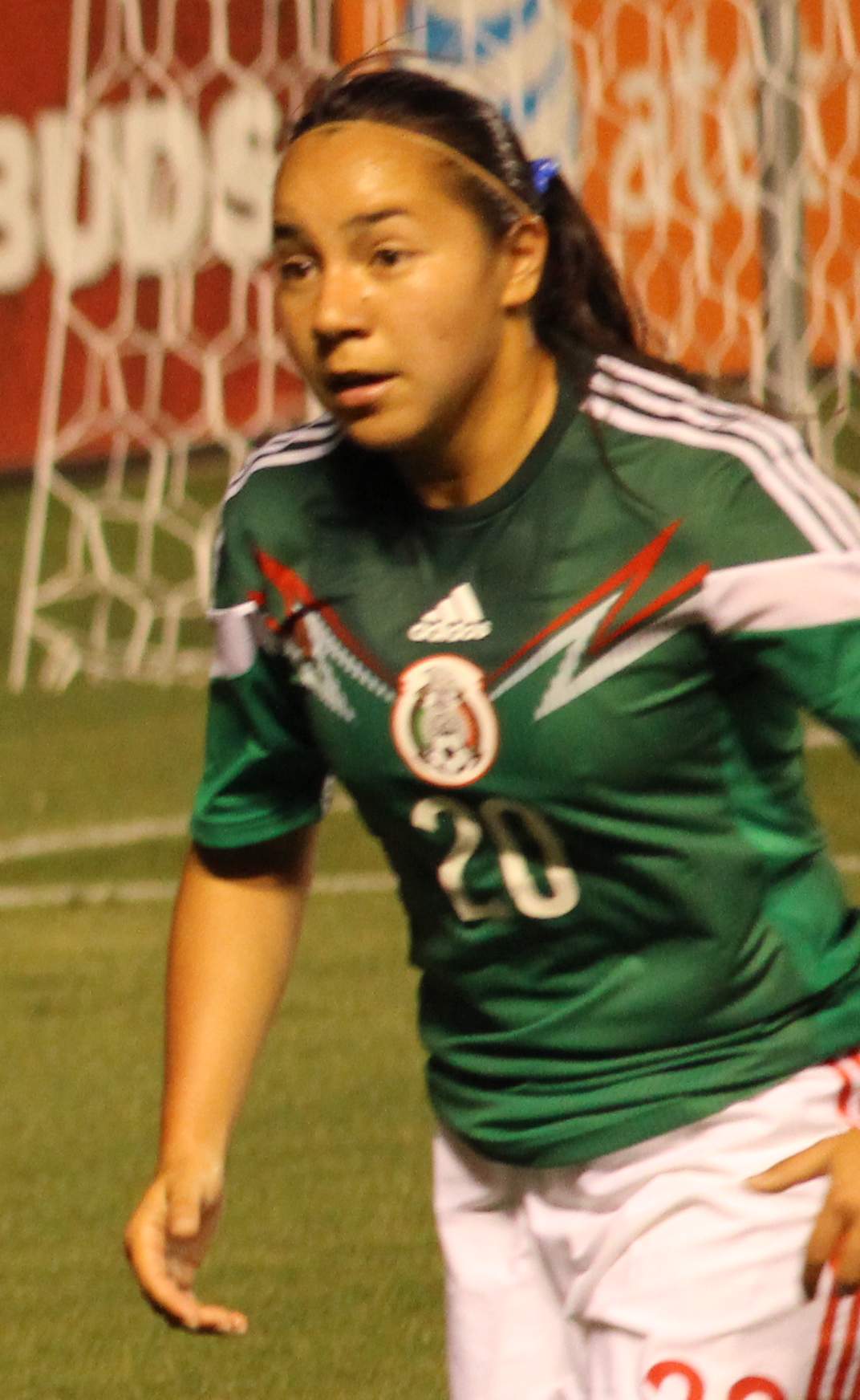 Charlyn Corral en un retrato de 2014, en sus primeros años como futbolista profesional