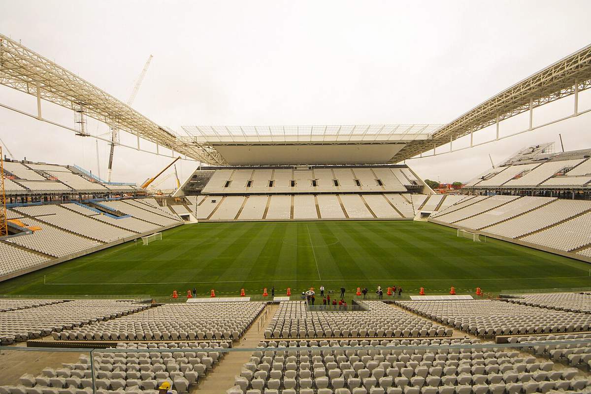 Vista interior de la Arena Corinthians en São Paulo, en una foto de archivo