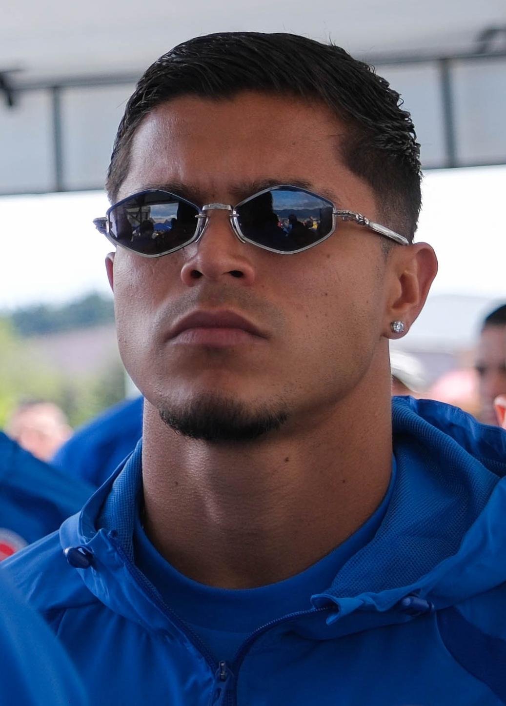 Cucho Hernández con la selección de Colombia antes de un partido