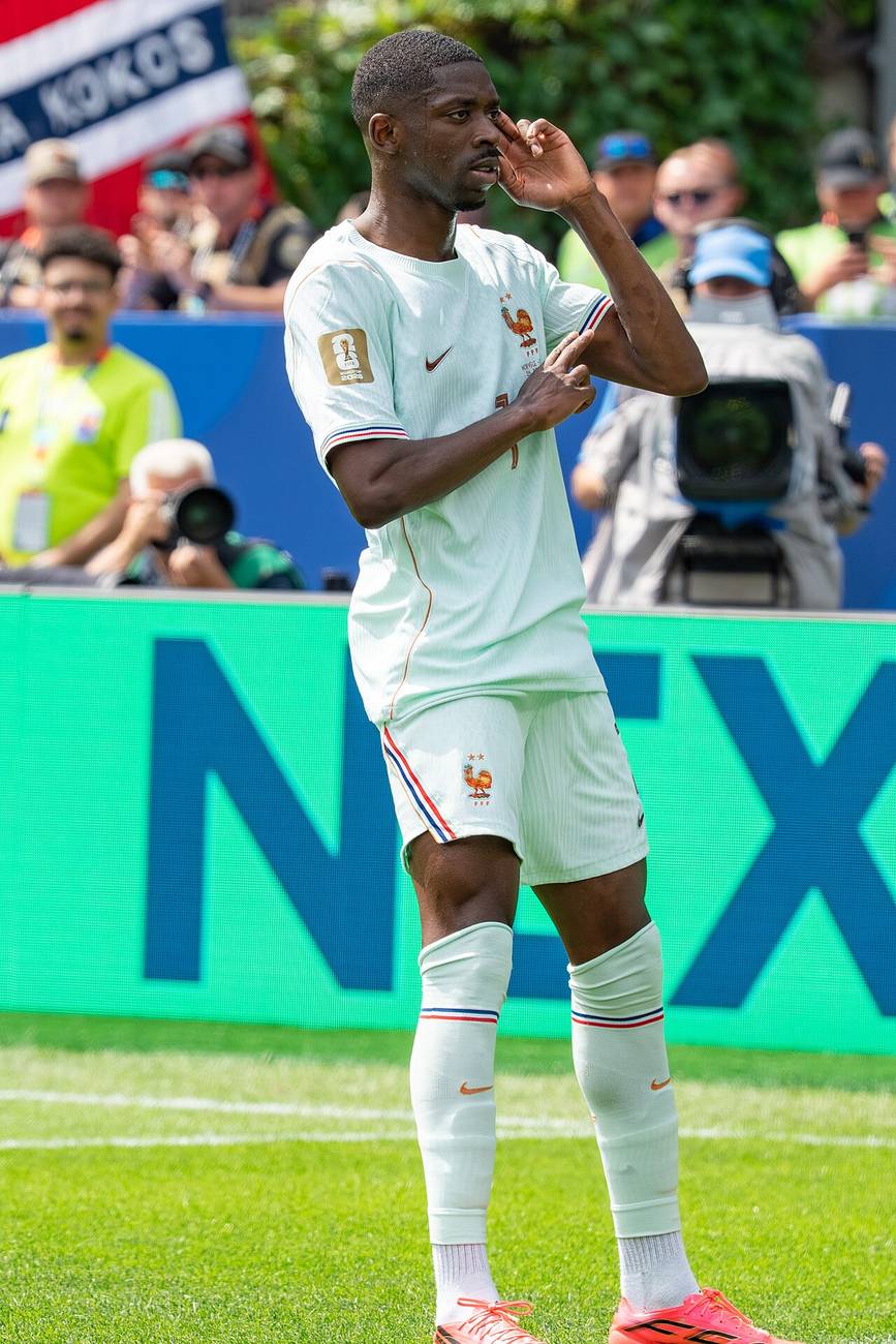 Ousmane Dembélé durante el partido Francia contra Noruega en el Mundial de 2026