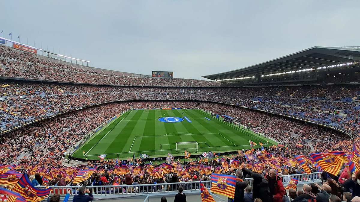 Partido de la Champions femenina en el Camp Nou entre Barcelona y Wolfsburgo