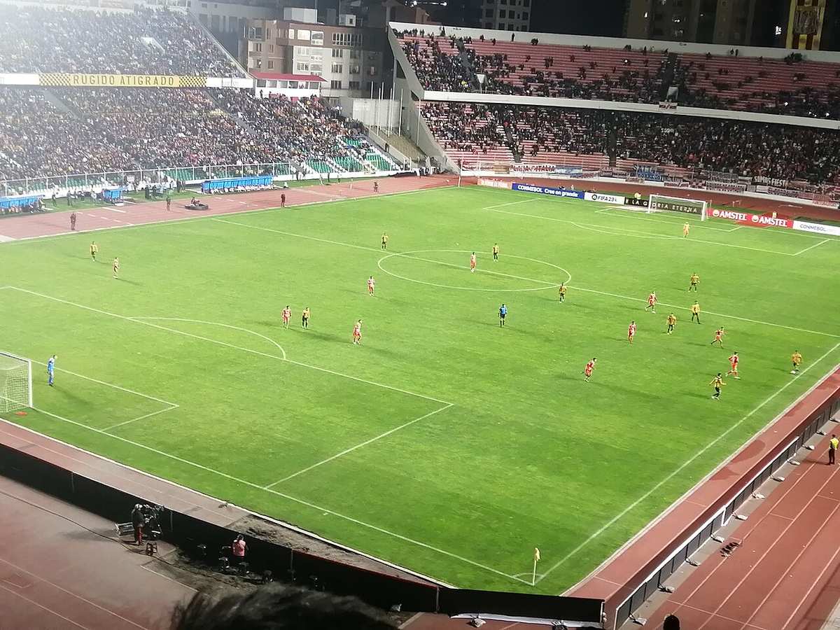 Vista del Estadio Hernando Siles de La Paz, el estadio más emblemático del fútbol boliviano