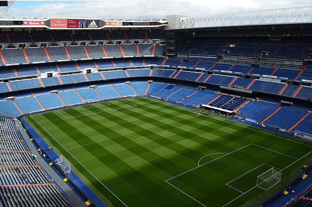 Vista panorámica del estadio Santiago Bernabéu de Madrid