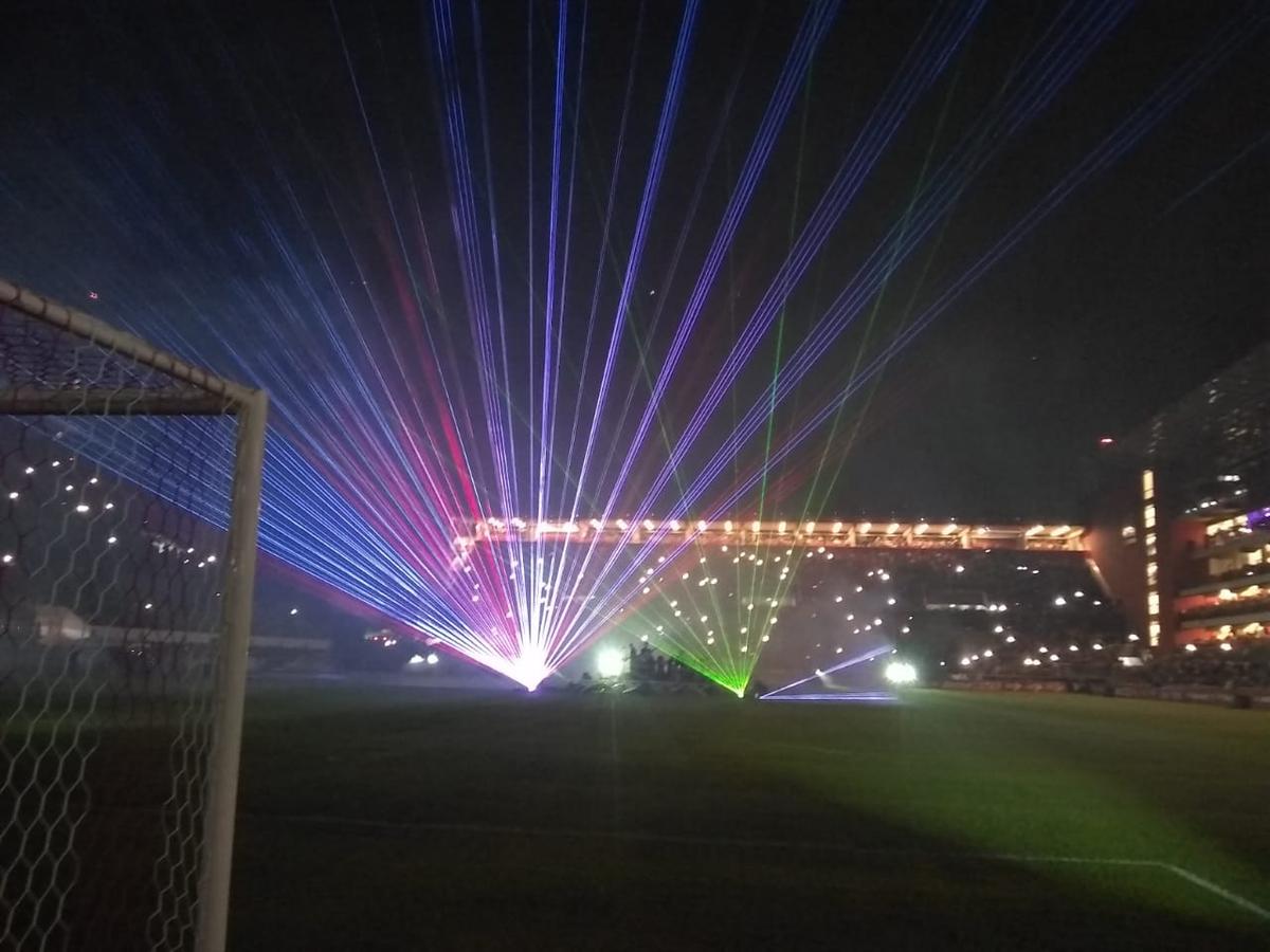 Vista del estadio Jorge Luis Hirschi de Estudiantes durante su reinauguración en 2019