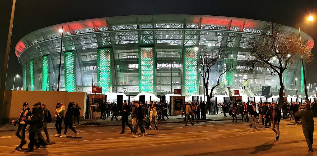 Vista del Puskás Aréna de Budapest, sede de la final de la Champions League de 2026