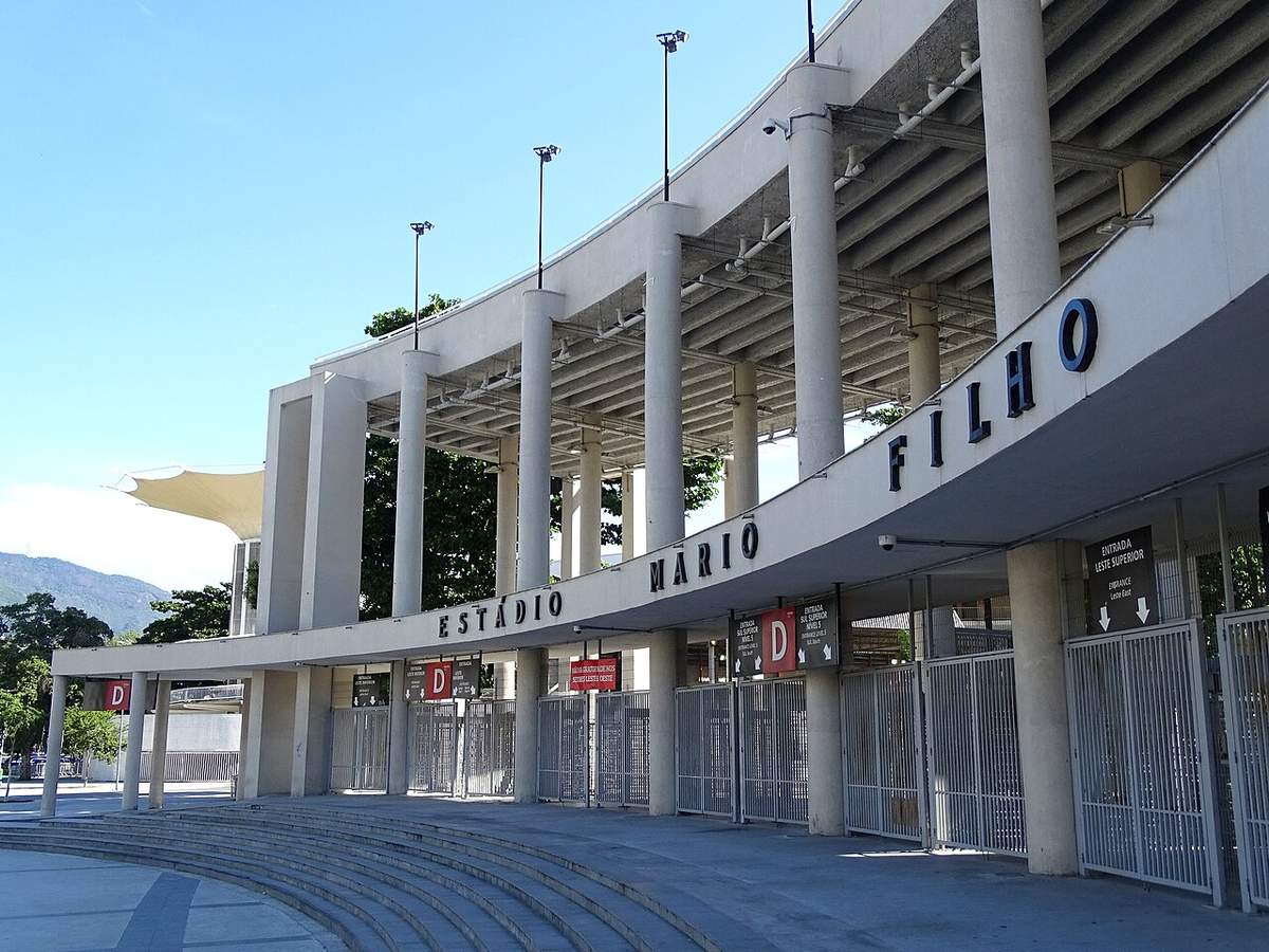 Detalle arquitectónico del estadio Maracaná de Río de Janeiro, en una foto de archivo
