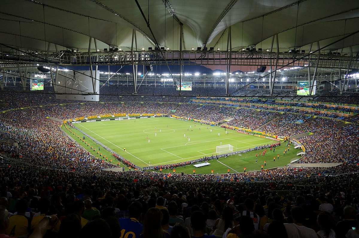 Vista del estadio Maracaná de Río de Janeiro, sede del partido entre Fluminense e Internacional