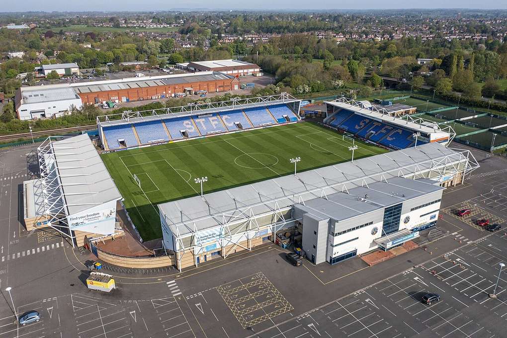 A football stadium seen from the stands