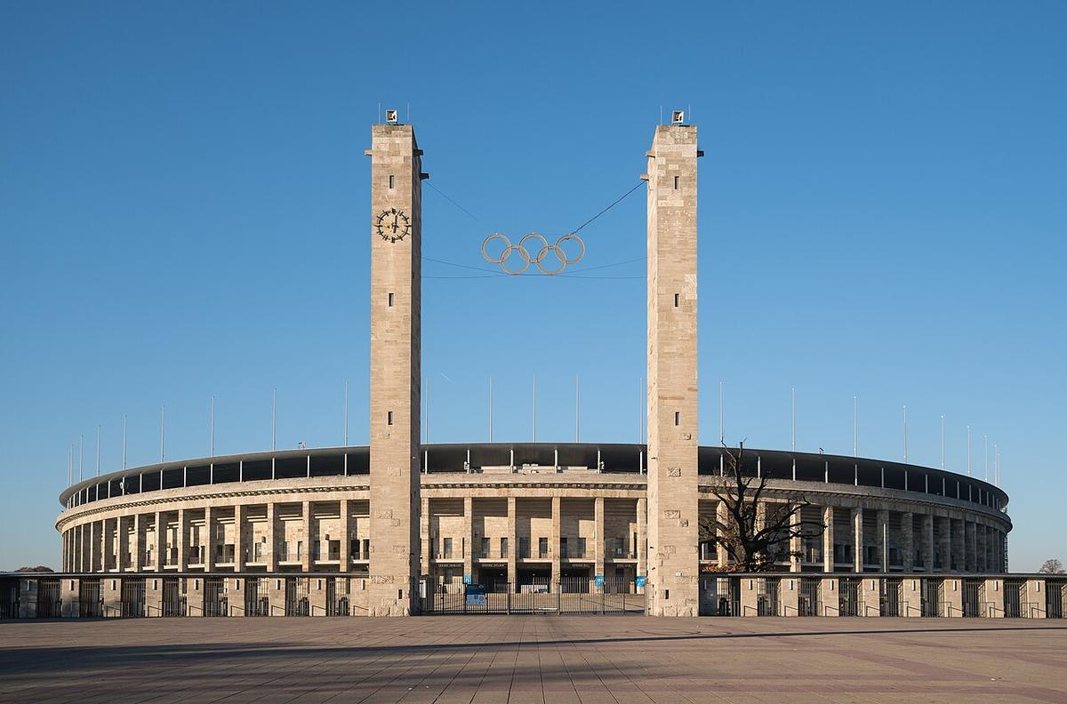 The Olympiastadion in Berlin, an Olympic football venue