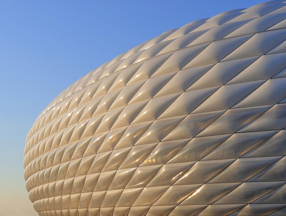 Vista exterior del Allianz Arena de Múnich, casa del Bayern