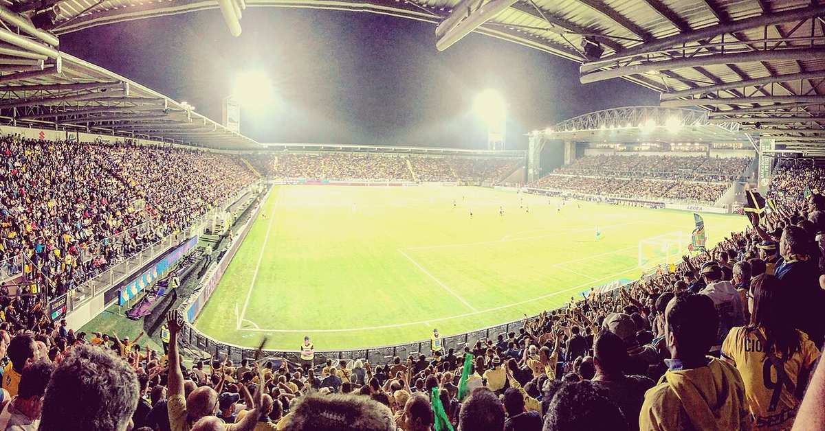 Vista panorámica del Stadio Benito Stirpe de Frosinone, sede del Frosinone vs Lecce