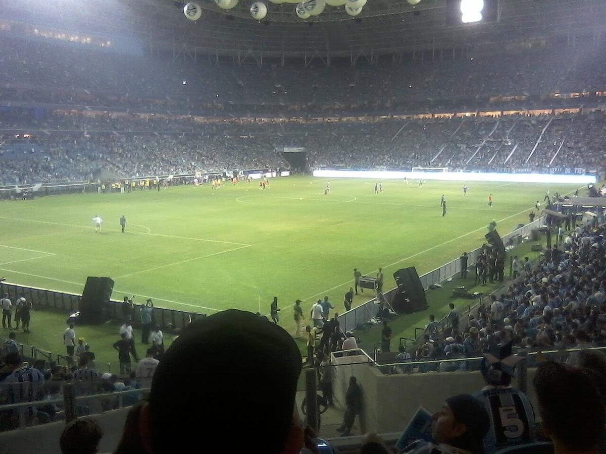 Vista interior de la Arena do Grêmio en Porto Alegre, en una foto de archivo