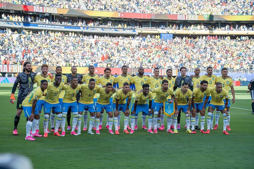 Jugadores de Brasil en el Mundial 2026 ante Marruecos
