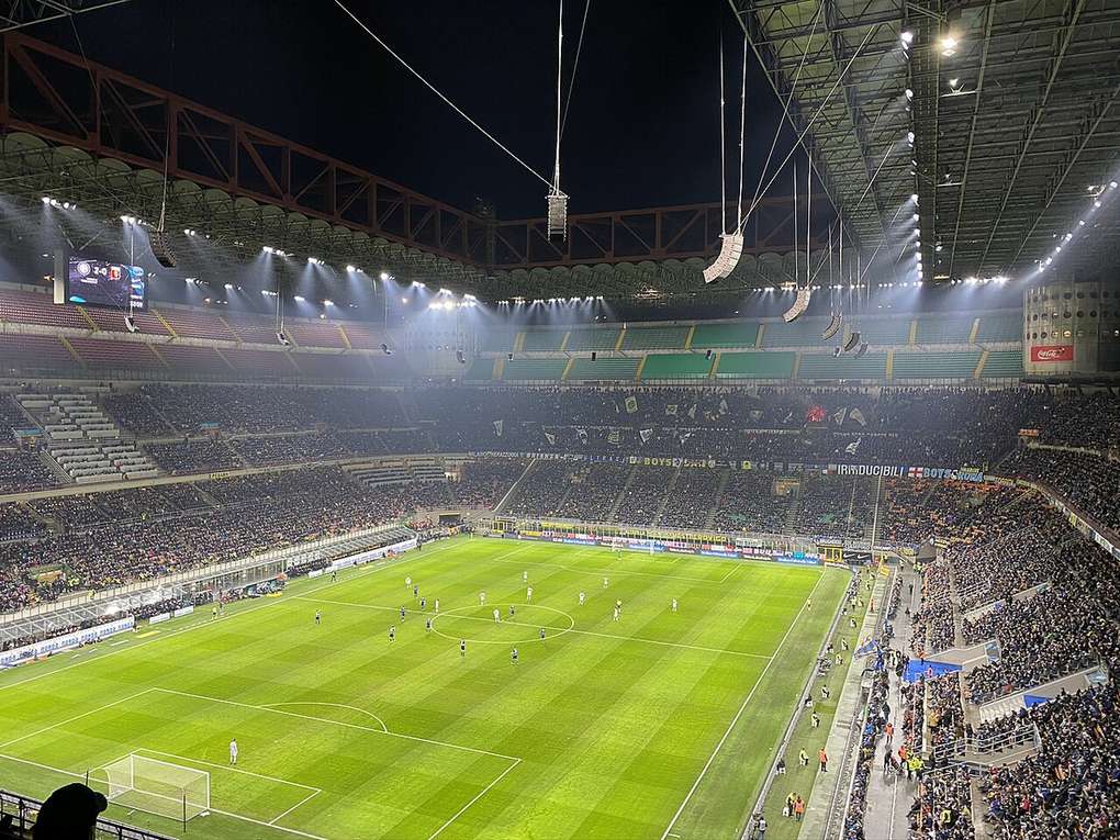 El estadio San Siro de Milán, sede del partido entre Inter y Fiorentina