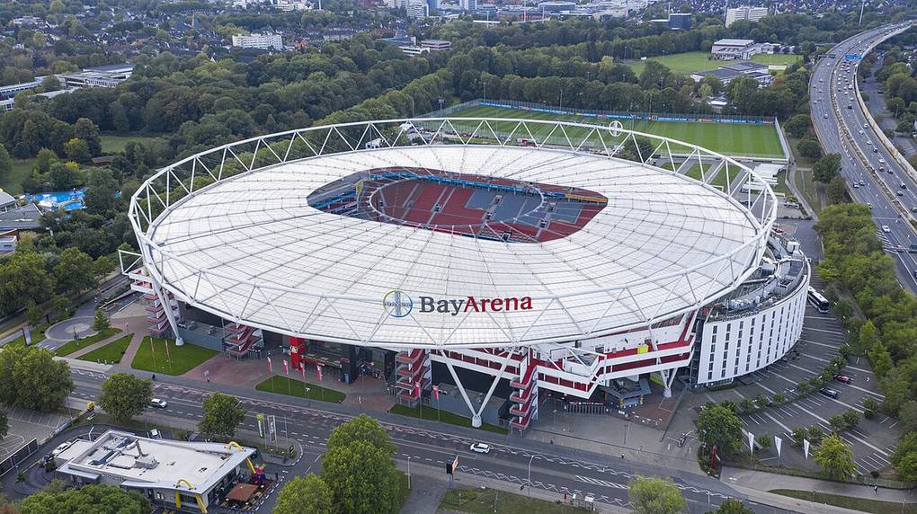 BayArena de Leverkusen, sede del Leverkusen vs Núremberg de la DFB-Pokal