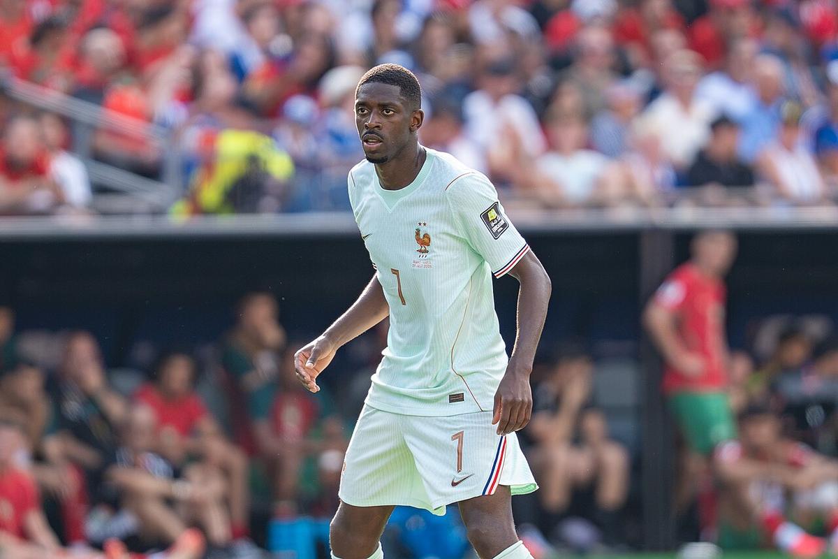 Ousmane Dembélé durante el partido Francia contra Marruecos en el Mundial de 2026