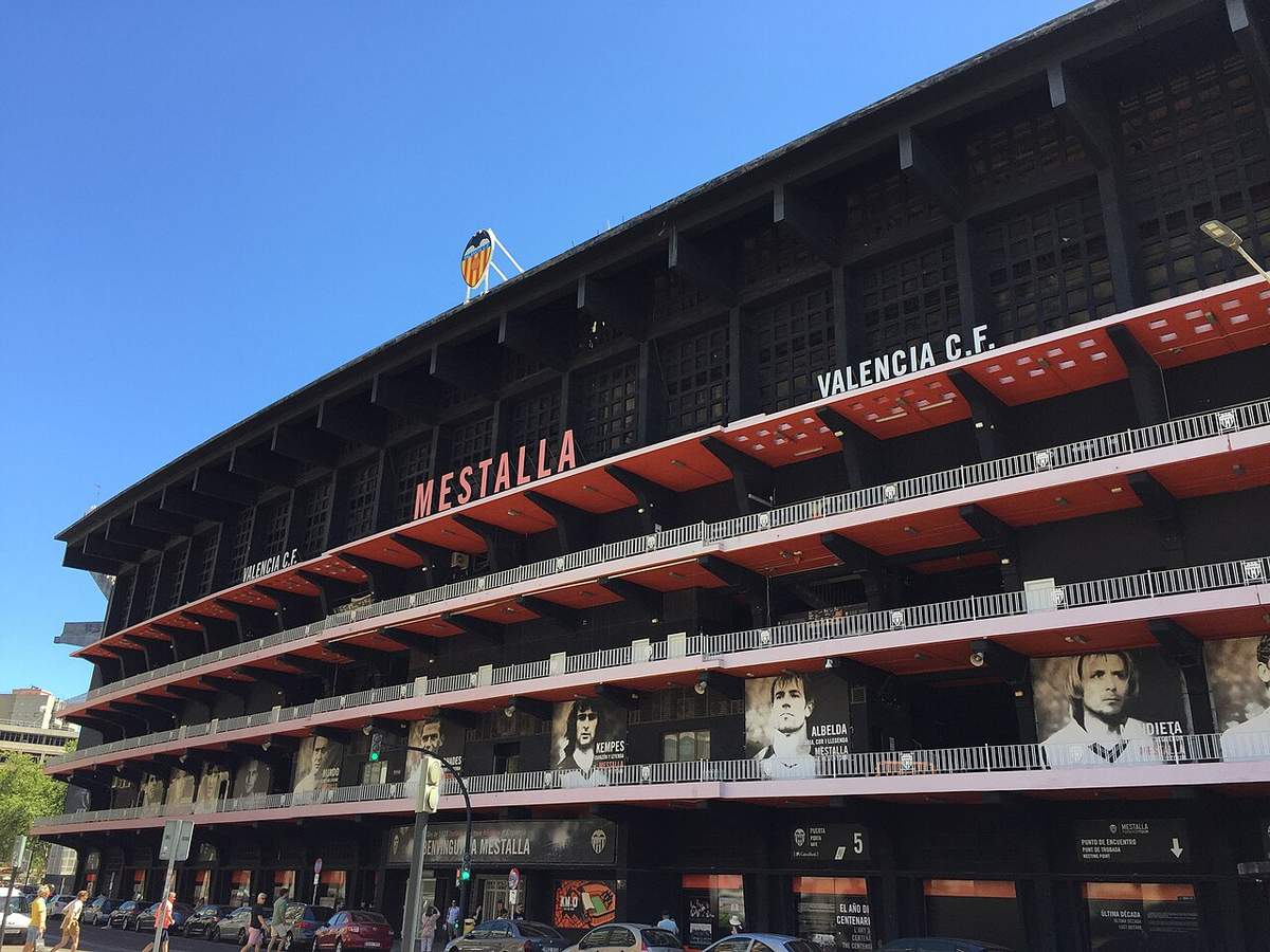 El estadio de Mestalla, casa del Valencia CF, antes de un partido