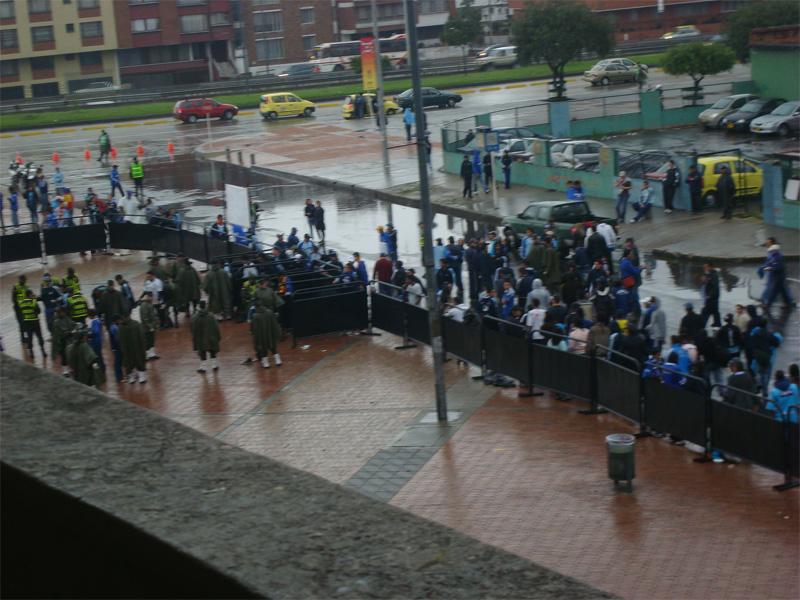 Exteriores del Estadio El Campín en Bogotá, casa de Millonarios