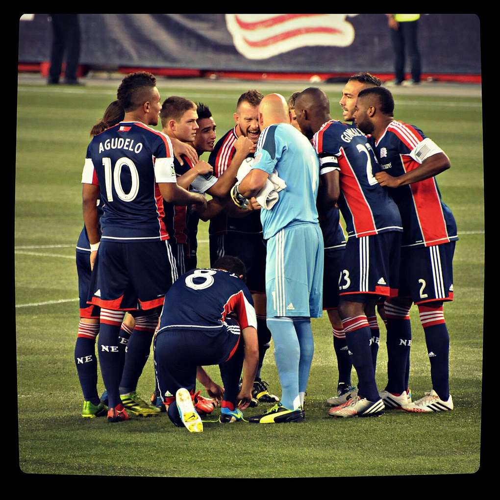 Acción de un partido de New England Revolution en Foxborough