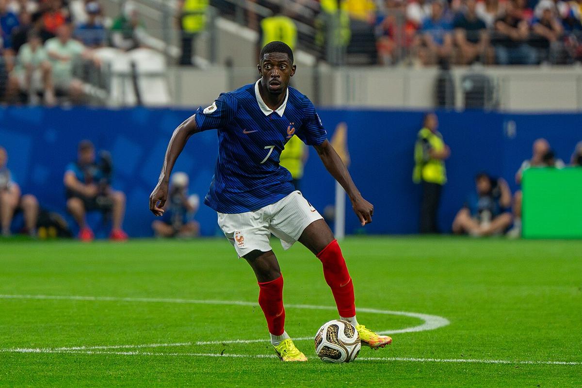 Ousmane Dembélé, extremo francés del Paris Saint-Germain, durante un partido con su selección