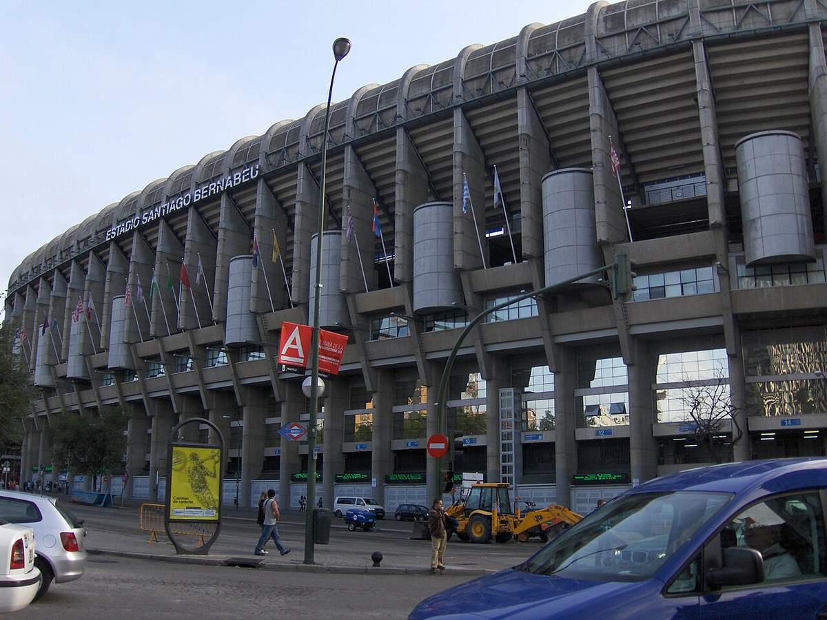 Fachada del estadio Santiago Bernabéu del Real Madrid