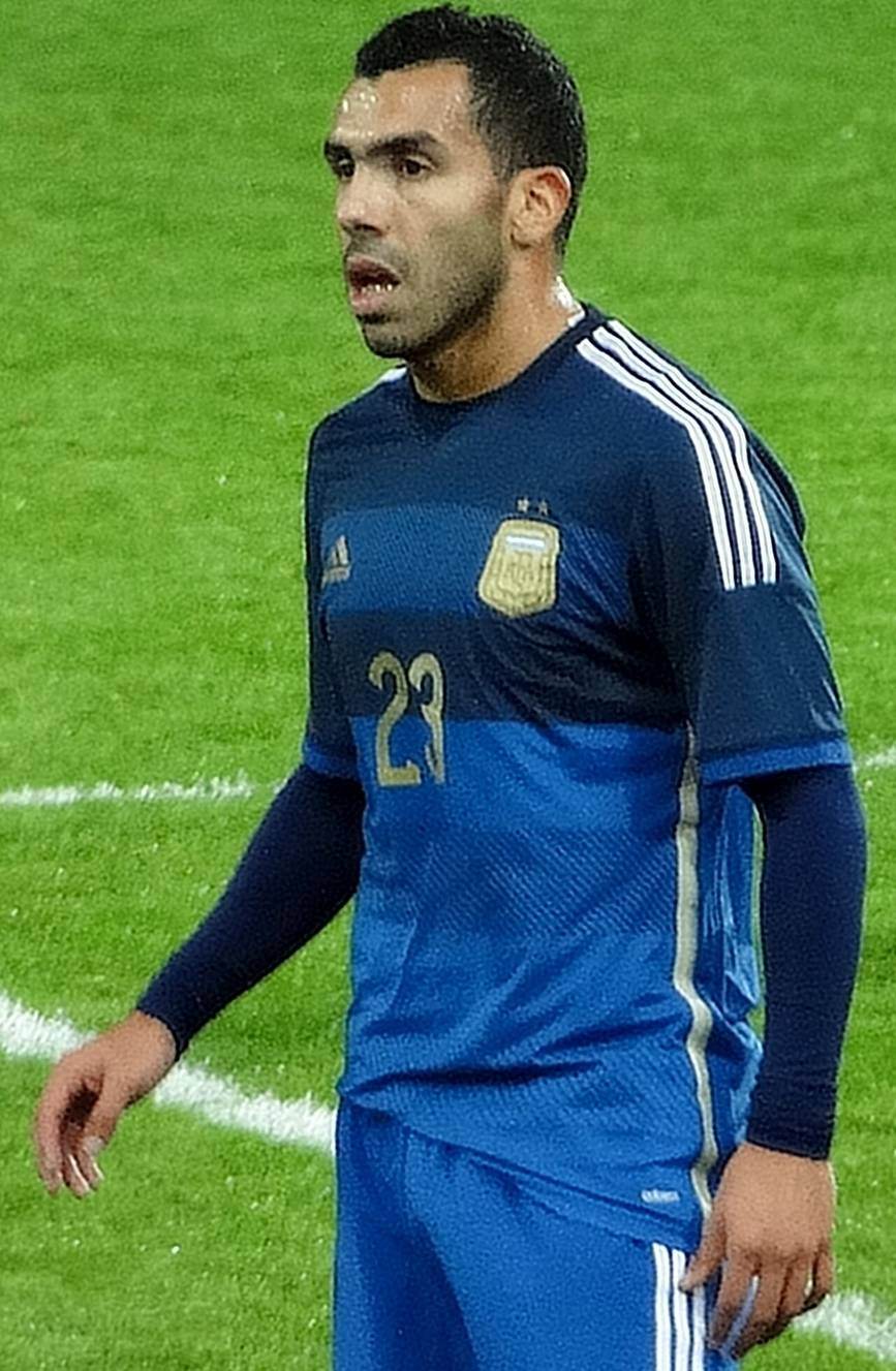 Carlos Tévez con la camiseta de la selección argentina en 2014