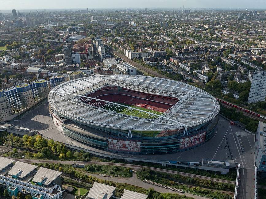 El Emirates Stadium de Londres, la casa del Arsenal