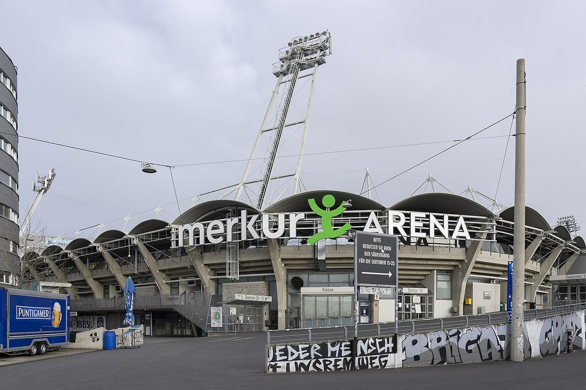 Otra vista del Merkur Arena de Graz, estadio del Sturm Graz