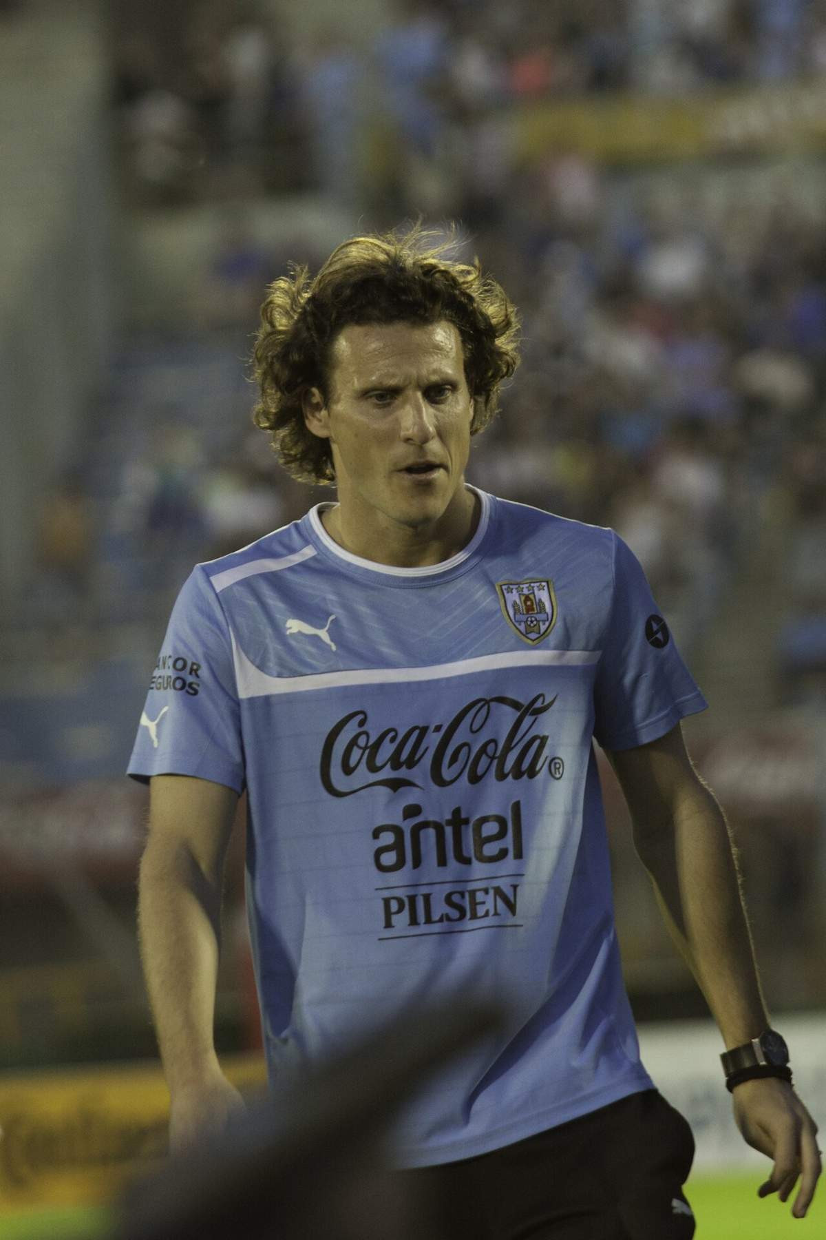 Diego Forlán, seleccionador interino de Uruguay, en una foto de archivo como jugador de la Celeste