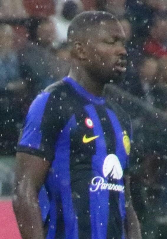 Marcus Thuram con la camiseta del Inter, el delantero que empató ante la Fiorentina en el minuto 90+1 en San Siro