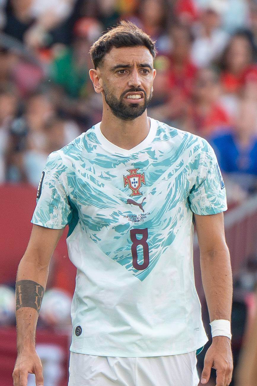 Bruno Fernandes con la selección de Portugal, en una foto de archivo