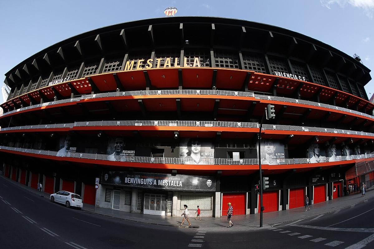 Estadio de Mestalla en Valencia, escenario del Valencia-Villarreal en el que se lesionó David Otorbi
