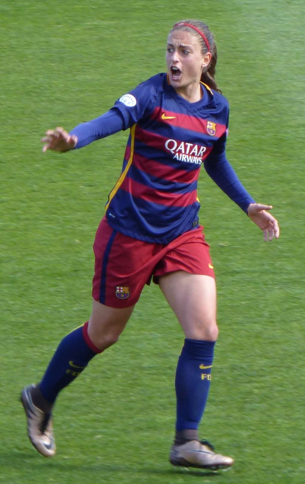 Alexia Putellas con el Barcelona ante el Athletic Club en 2016