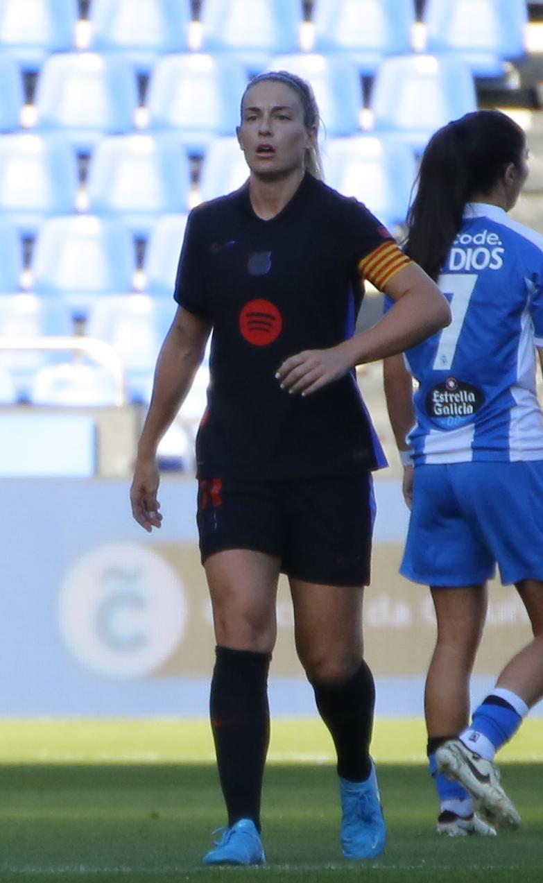 Alexia Putellas en un partido con el Barcelona ante el Deportivo Abanca