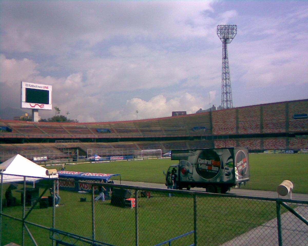 Vista del estadio Atanasio Girardot de Medellín durante un partido de fútbol