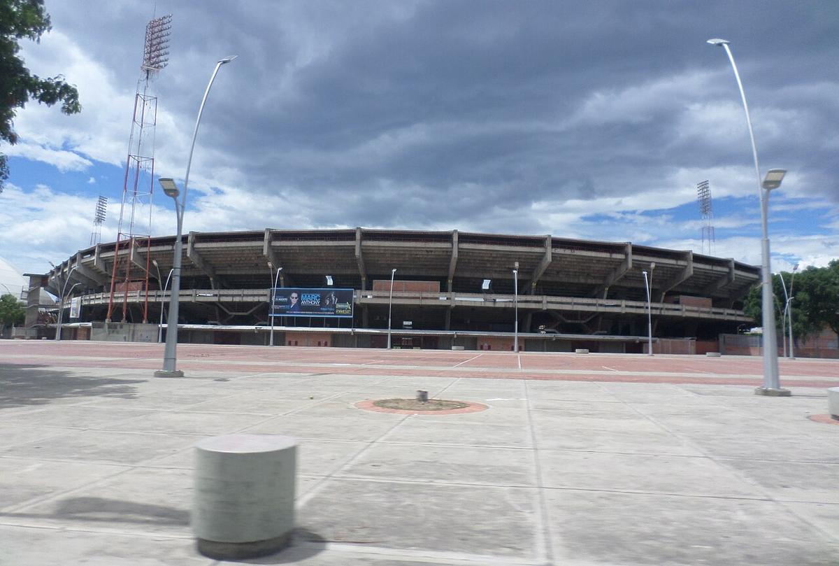 Tribuna del estadio General Santander de Cúcuta durante un partido de la Liga BetPlay