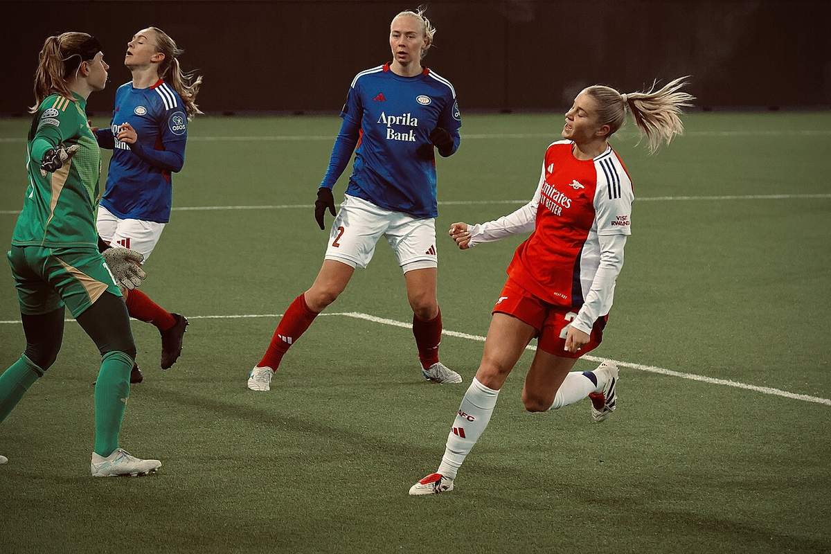 El Arsenal, en un partido de la Champions femenina, en una foto de archivo