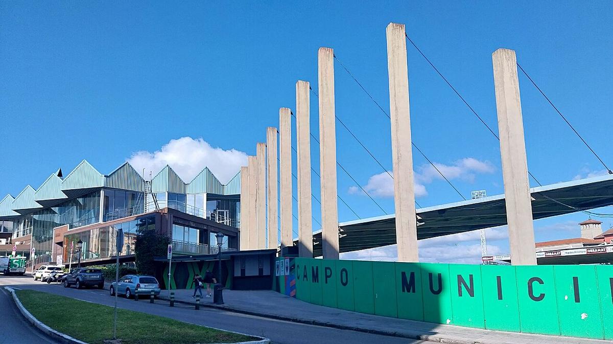 Vista del campo municipal de Las Llanas en Sestao