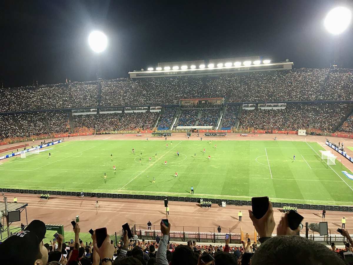Estadio de El Cairo durante un torneo africano, escenario habitual de los grandes partidos del continente