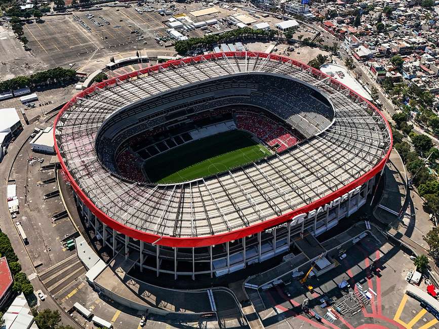 Vista interior del Estadio Azteca en la Ciudad de México
