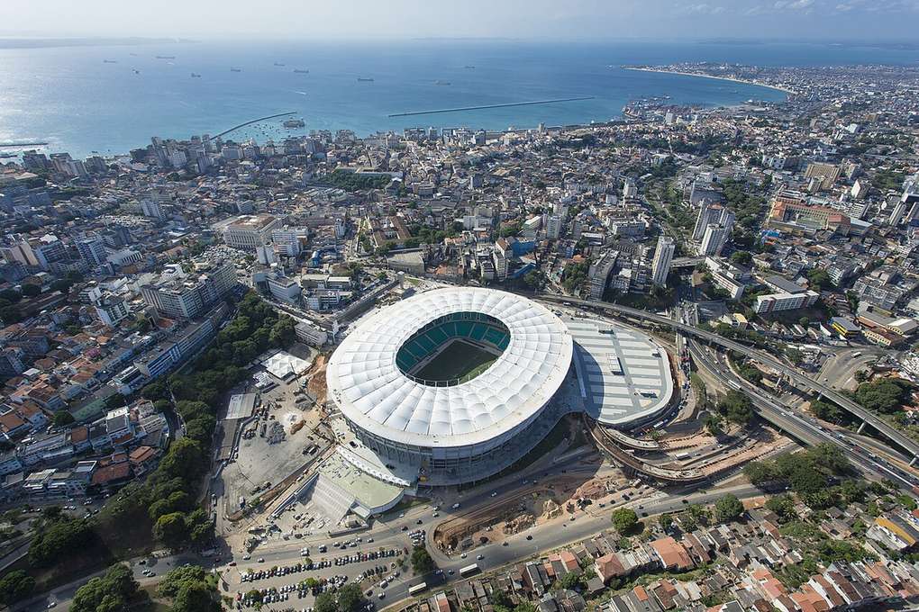 El estadio de Salvador, sede del triunfo de Bahia ante São Paulo