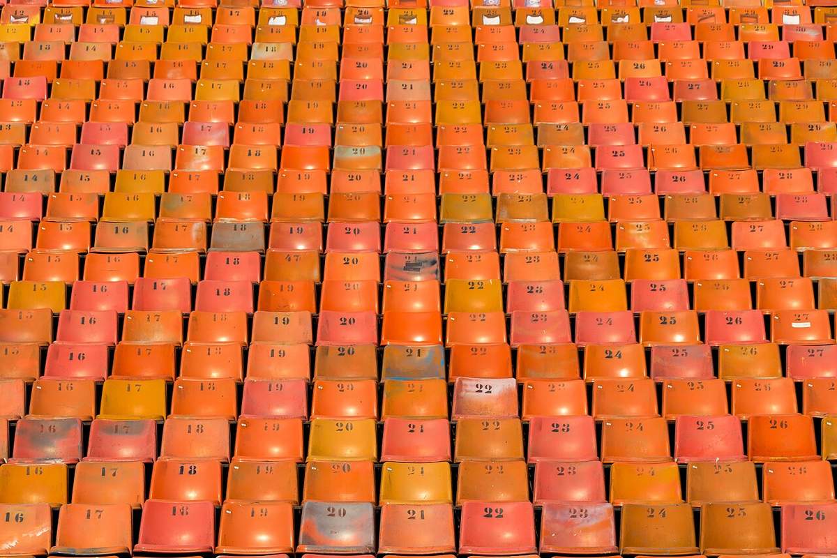 Un estadio de fútbol durante un partido, en una foto de archivo