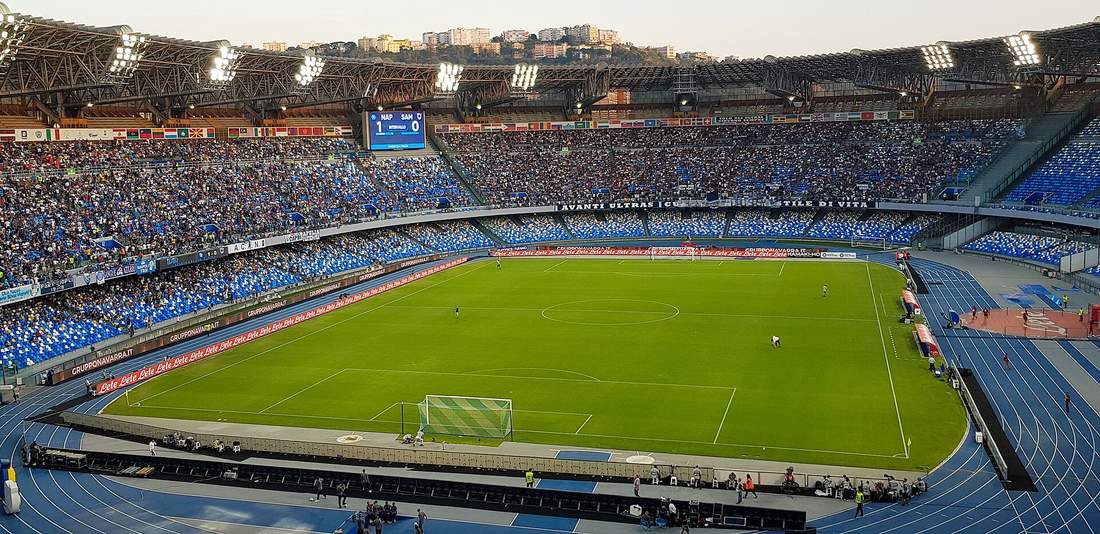 El estadio Diego Armando Maradona de Nápoles durante la Serie A