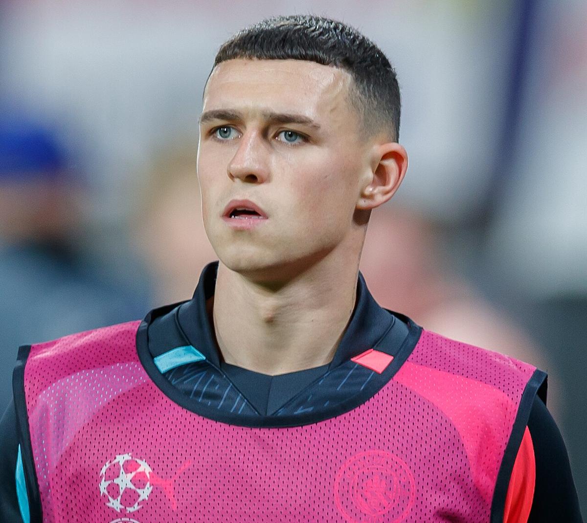 Phil Foden en un partido de Champions ante el RB Leipzig en octubre de 2023